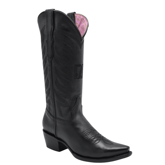 RC320 Classic Cowgirl Boots for Women Snip Toe Black