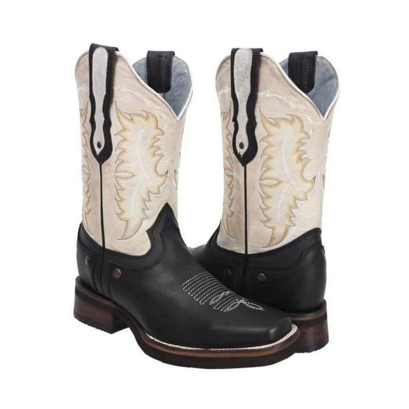 Load image into Gallery viewer, Joe Boots 512 Black Combo Men&#39;s Western Boots: Square Toe Cowboy &amp; Rodeo Boots in Genuine Leather with  CB01 Belt
