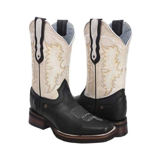 Combo SG512 Rodeo Boot Black Rubber Sole (WIDE EE LAST-HALF NUMBER LESS RECOMMENDED)