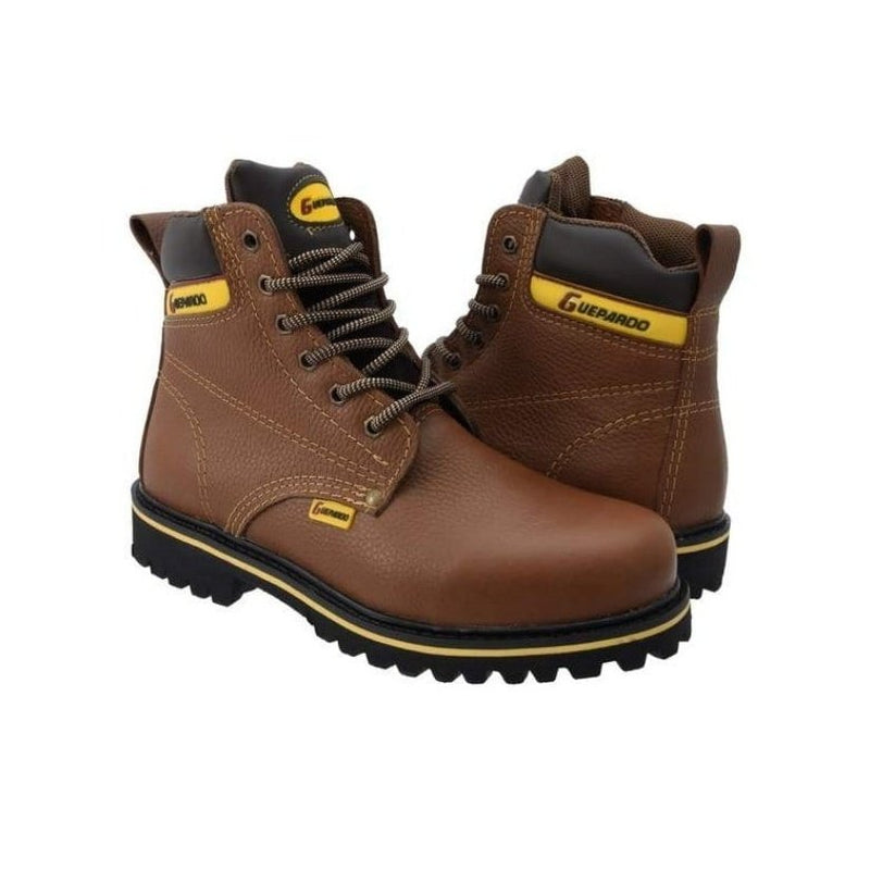 Load image into Gallery viewer, NDP-45 Brown Guepardo Short Boot Lace Up Tractor Sole

