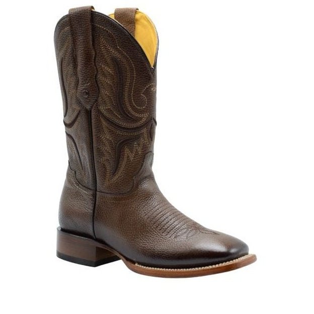 Load image into Gallery viewer, Rodeo Cartie RC095 Combo Brown Men&#39;s Western Boots: Square Toe Cowboy &amp; Rodeo Boots in Genuine Leather with  CB16 Belt
